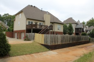 A Railroad Tie Retaining Wall